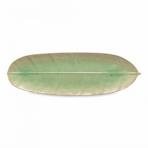Блюдо сервировочное Leaf, 53 х 16 см, керамика, зеленый, серия Marrakesh, COSTA NOVA, Португалия, Блюда сервировочные, менажницы