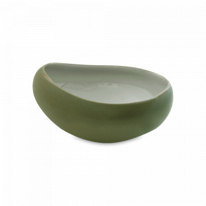 Салатник порционный, 550 мл, 15 см, керамика, зеленый, серия Organic, EASY LIFE (R2S), Италия, Салатники из керамики