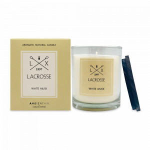 Свеча ароматическая «White Musk», 60 часов горения, воск, стекло, серия Lacrosse, AMBIENTAIR, Испания, Ароматы для дома