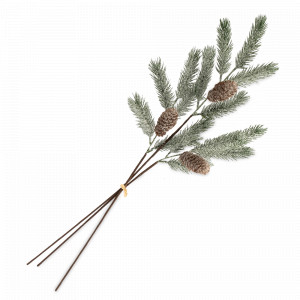 Декор - ветка «Шишки на ветке», 70 см, пластик/шишки, серия New Year, ANNA LAFARG, Китай, Новогодний Декор ANNA LAFARG