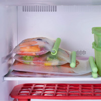 Набор из 3-х плоских пакетов для хранения продуктов, 500 мл + 1 л + 1.5 л, силикон, зеленый, серия Reuse & Reduce, LEKUE, Испания_00817020064415816549.jpg