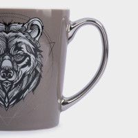 Кружка «Медведь», 500 мл, фарфор, белый, серебристый, серия Graphics, ANNA LAFARG, Китай_00822620048585993694.jpg