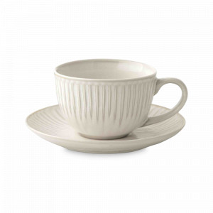 Пара чайная, объем: 250 мл, материал: фарфор, цвет: белый, серия Галерея, EASY LIFE (R2S), Италия, Белые чайные пары