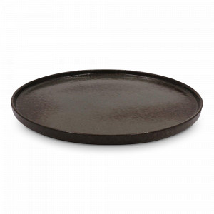 Тарелка обеденная Brown, 24.5 см, каменная керамика, коричневый, черный, серия Umberto, ROOMERS TABLEWARE, Нидерланды, Тарелки керамические