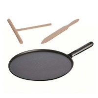 Чугунная эмалированная сковорода для блинов с толстым дном, 30 см, черный, STAUB, Франция_00795650054951742972.jpg