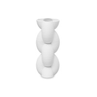 Ваза настольная Плетение, 29 см, керамика, белый, серия Vases, DECOR DE TABLE, Россия