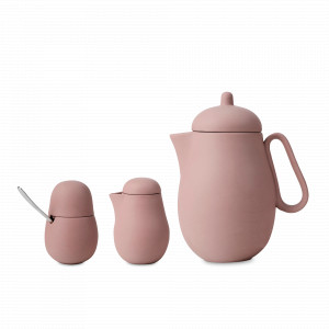 Набор чайный 3 предмета, фарфор, нержавеющая сталь, терракотовый, серия Nina, VIVA Scandinavia, Дания, Скидка до -20% на Viva Scandinavia