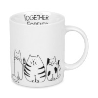Кружка «Забавные кошки», 330 мл, фарфор, белый, KOENITZ, Германия