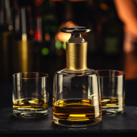 Набор для виски: штоф, 750 мл, 2 стакана, 400 мл, цвет декора-золотой, серия Hamilton, EISCH, Германия_00814470035228496421.jpg