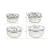 Набор из 4-х вакуумных контейнеров c насосом VacuBoxx R-set, стекло, тритан, CASO, Германия_00811310050230514163.jpg