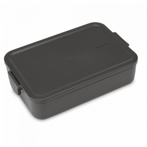 Ланч-бокс Bento большой, 25.5 х 16.7 см, пластик, антрацит, серия Make &amp; Take, BRABANTIA, Бельгия, Ланч-боксы