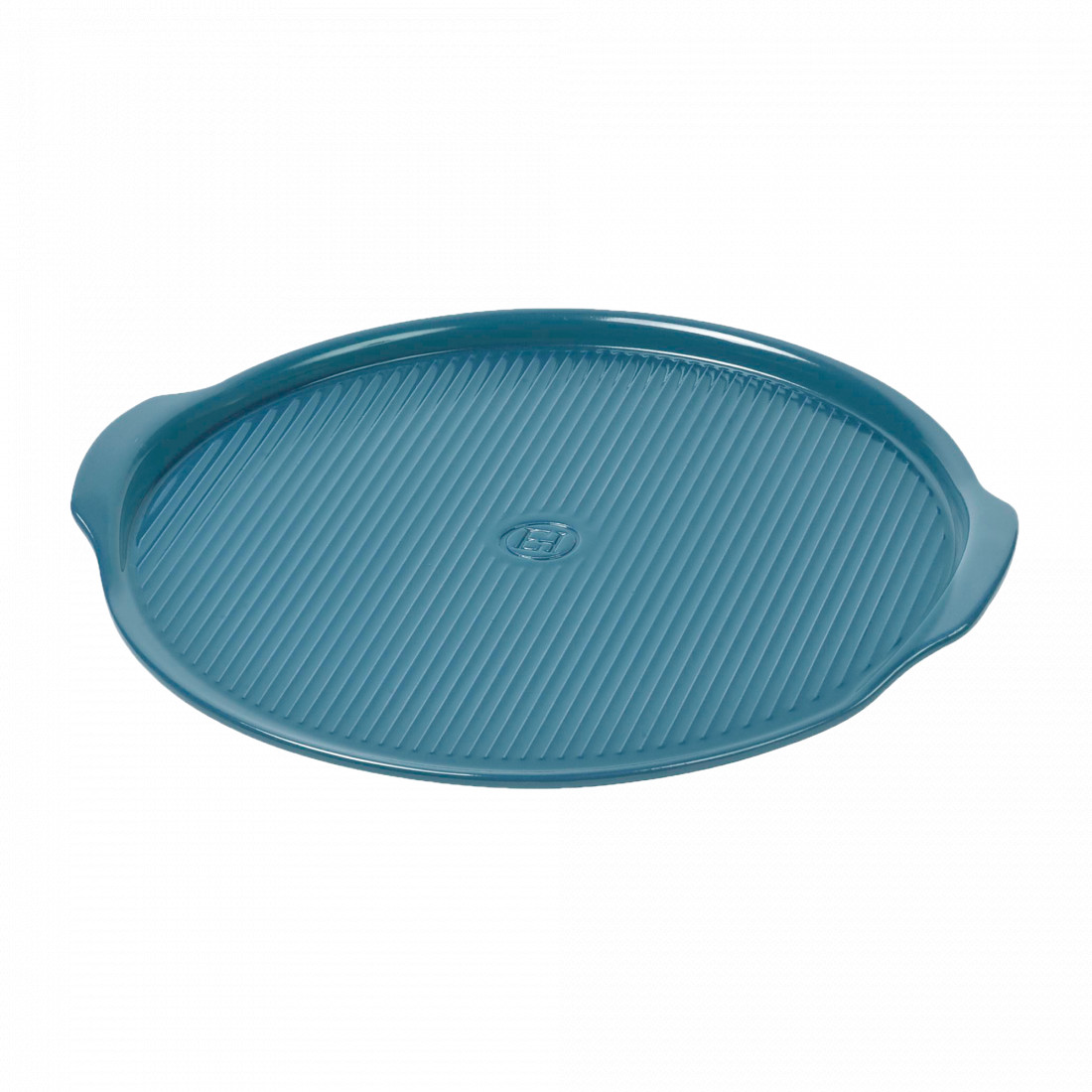 Блюдо для пиццы, керамика, 37 см, голубой, EMILE HENRY, Франция