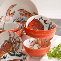 Салатник Crab, 19 см, 1.2 л, фарфор, белый, красный, серия Seafood, TOKYO DESIGN, Нидерланды_00818400050283882929.jpg