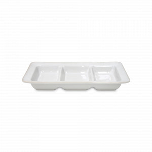 Менажница на 3 секции White, 33 х 18 см, керамика, белый, серия Beja, COSTA NOVA, Португалия, Менажницы керамические