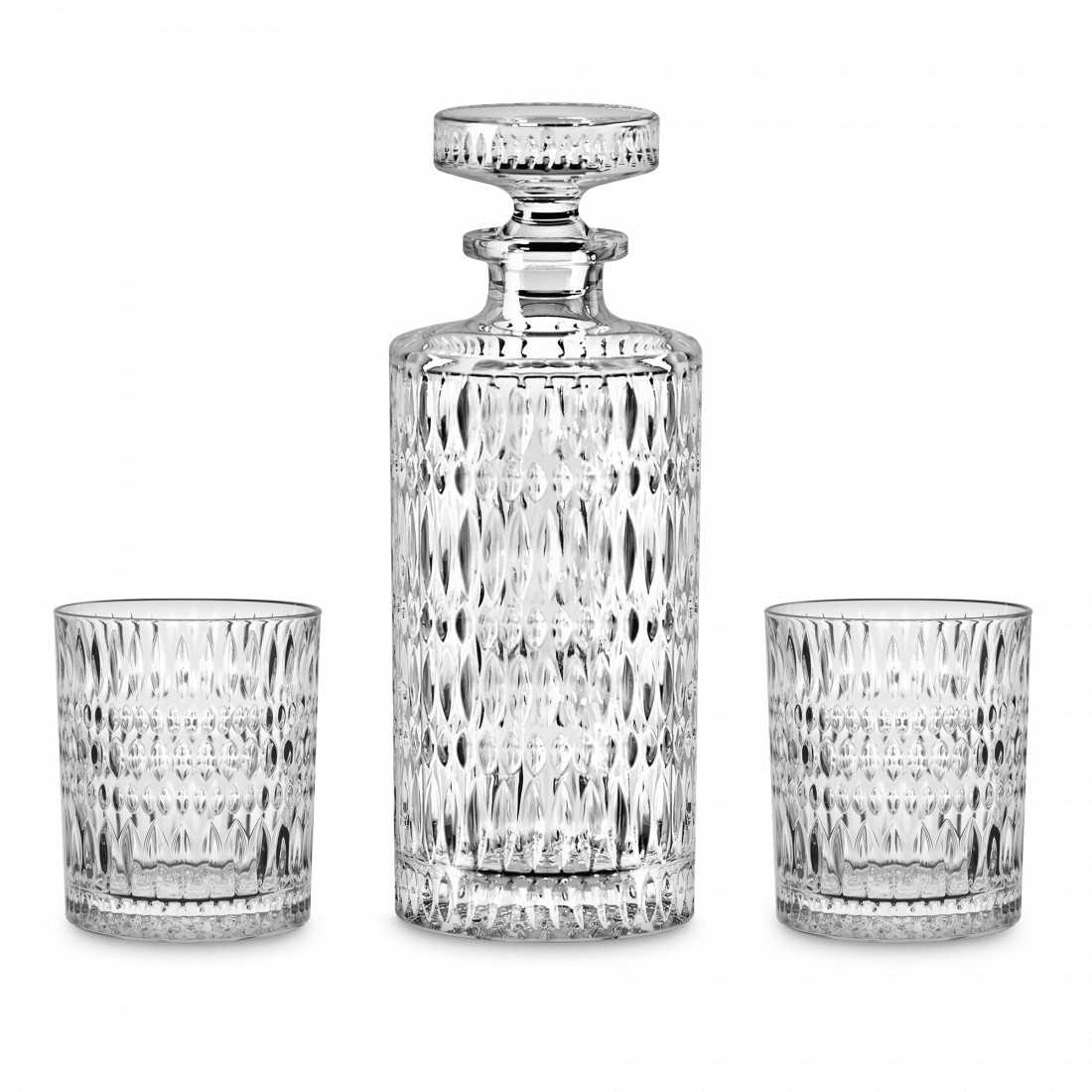 Набор для виски из 3 предметов, 304 и 750 мл, хрустальное стекло, серия Ethno, NACHTMANN, Германия