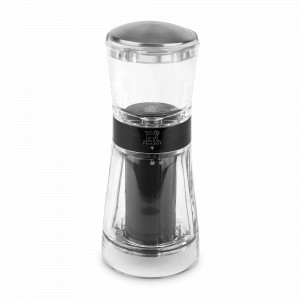 Мельница для мускатного ореха, 15 см, акрил, прозрачный, черный, серия Goa, PEUGEOT, Франция, Мельницы для мускатного ореха PEUGEOT