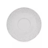 Блюдце чайное,  14 см, фарфор, белый, декор, серия Жемчуг, REPAST, Чехия, 