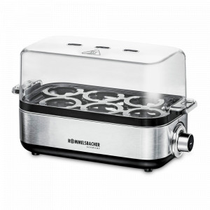 Яйцеварка для 6-ти яиц, нержавеющая сталь, пластик, стальной, ROMMELSBACHER, Германия, ROMMELSBACHER (Германия)