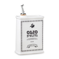 Бутылка для масла, 500 мл, керамика, белый, серия Oliere Vintage, NUOVA CER, Италия