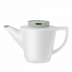 Чайник заварочный с ситечком, 1 л,  фарфор, нержавеющая сталь, силикон, белый, мятный, серия Infusion, VIVA Scandinavia, Дания, Чайники