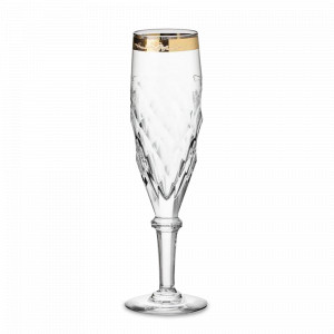Бокал для шампанского, 160 мл, хрусталь, серия Palazzo Gold, VISTA ALEGRE, Португалия, Бокал-флейта для шампанского