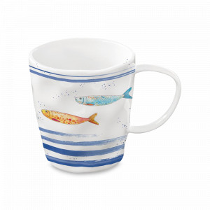 Кружка , 350 мл, фарфор, серия Морской берег, EASY LIFE (R2S), Италия, EASY LIFE R2S (Италия)