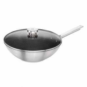 Вок со стеклянной крышкой, 30 см, нержавеющая сталь 18/10, серебристый, серия Joy Plus, ZWILLING J.A. HENCKELS, Германия, ZWILLING (Германия)
