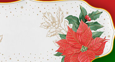 Пуансеттия и ягоды